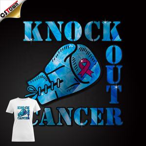 Impresión <span class=keywords><strong>de</strong></span> transferencia <span class=keywords><strong>de</strong></span> concientización sobre el cáncer <span class=keywords><strong>de</strong></span> pecho para niñas, camisetas con estampado <span class=keywords><strong>de</strong></span> Power Fight - Product Image 5