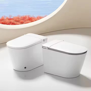 โถสุขภัณฑ์อัจฉริยะเซรามิกรุ่นใหม่ สีขาว แบบ S-Trap พร้อมระบบชำระล้างอัตโนมัติ เบาะอุ่น และรีโมทคอนโทรล สำหรับโครงการวิลล่า - Product Image 1