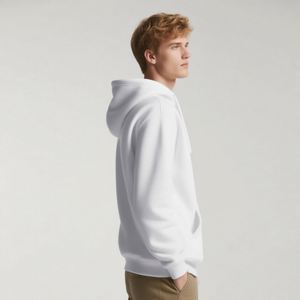 Sweat-shirt unisexe avec logo personnalisé, 100% polyester, sublimation, blanc, à capuche, surdimensionné, pour hommes - Product Image 3
