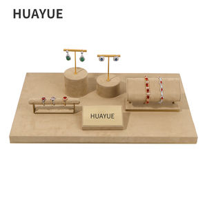 Exhibidores de Joyería de Terciopelo Caqui Personalizados de Huayue, Exhibidores de Joyería de Lujo para Escaparates - Product Image 4