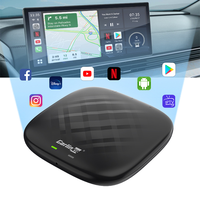 carlinkit Gps 8gb 128gb Streaming Box Sim Card Slot Sm6115 Tbox S1 Wireless Carplay Adapter Ai Box Dongle for youtube Tiktok Car