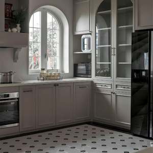 Gabinetes de Cocina de Diseño Moderno, Gabinete de Cocina de Madera Maciza de Diseño Pequeño y Clásico - Product Image 5