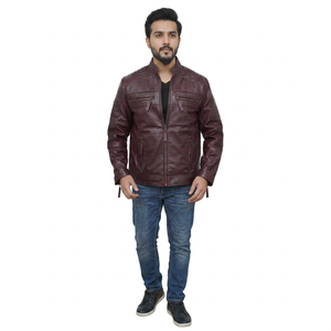 Chaqueta de cuero informal para hombre disponible a precio de mayorista, chaquetas de cuero transpirables de nueva moda para hombre. - Product Image 1