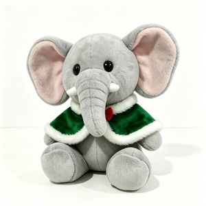 Customized Christmas <b>elephant</b> plush <b>gift</b>,Holiday-themed <b>elephant</b> stuffed animal,Cute companion <b>elephant</b> plush - Product Image 1