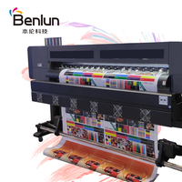 Benlun 1900mm Eco para impresora de inyección de tinta automática solvente para Material flexible Nueva impresora de cuero a base de agua rollo a rollo para Flex