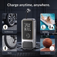 Pompe à air 6000 mAh pour voiture, démarreur de secours combiné, éclairage LED, entrée Type-C ; gonfleur de pneus portable, pression maximale 150 psi