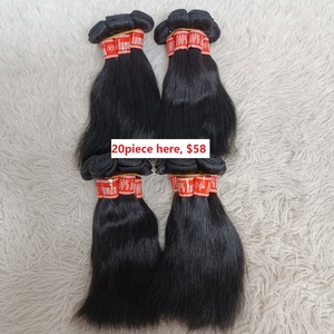 Extensions de cheveux humains lisses de 10 pouces Letsfly en gros, 100 % cheveux humains vierges, mèches de cheveux brésiliens, tissage - Product Image 3