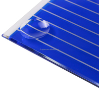 Planche à Challah en Lucite à Rayures Bleues Personnalisées Planche à Pain Challah en Acrylique Juif avec Couteau