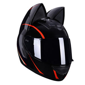Nuevos Cascos Integrales de Motocicleta con Lente Única y Orejas de Gato Desmontables para Motocross, Carreras, Reparto de Comida - Product Image 5