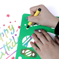 thumbnail image 2 of 8PC Alphabet Letter Stencils Set - Reusable Plastic Drawing Templates For DIY Crafts & School 2 of 11