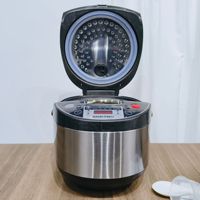 Olla Arrocera Inteligente de Alta Calidad de 6L, Olla Arrocera Eléctrica Multifunción de Gran Capacidad con Recipiente Interior Antiadherente y Temporizador Preestablecido