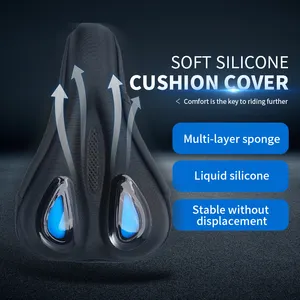 Bike Seat Cushion Cover Gel Bicycle Saddle Cover Cycling Soft Pad Steady Adult MTB Mountain Road Bike Saddle Cover