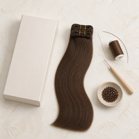 Extensions de cheveux humains 100% naturels Remy bruts, trame en PU, trame invisible nouée à la main, trame bouclée pour femmes, vente en gros pour salons, personnalisable