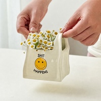 Porte-stylos de bureau en céramique en forme de sac à main créatif, organisateur de rangement, porte-pinceaux de maquillage, organisateur de bureau