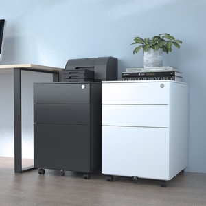 Meuble de bureau moderne à bas prix avec 3 tiroirs en acier, meuble de rangement mobile en métal pour dossiers de bureau - Product Image 1