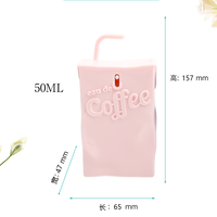 Flacon de parfum fantaisie en forme de boîte à café 50ml, design mignon de boisson, flacon de parfum vide, vente en gros directe du fabricant