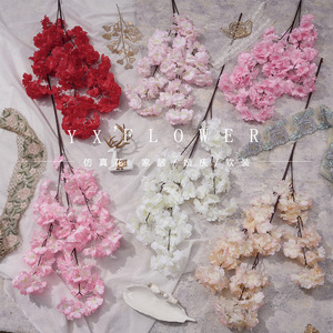Fleurs de cerisier artificielles cryptées en soie pour décoration de mariage, bouquet ornemental de haute qualité fabriqué en Chine - Product Image 3