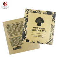 Sac d'emballage en aluminium pour chocolat aux champignons, petite taille 1 oz 2 oz, emballage alimentaire rétractable, personnalisé, utilisation alimentaire, 500 pièces