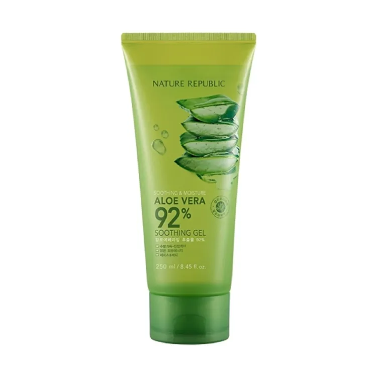 SOOTHING & MOISTURE ALOE VERA 92% SOOTHING GEL(TUBE) Top Quality Aloe Vera Gel Skincare Packaging Cosmetic Tube