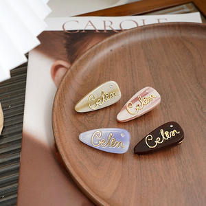 YIYI fábrica al por mayor acetato pinzas para el cabello alfileres letra pinza para el cabello lindo horquilla de diamantes de imitación coreano pinza de pelo - Product Image 6