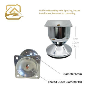 Patas de sofá de metal cromado sólido en forma de U, personalizadas de fábrica OEM, de lujo, duraderas, para sofá cama y gabinete. - Product Image 3