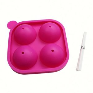 Moule en silicone pour bonbons durs en forme de boule ronde à 4 trous, écologique, échantillon gratuit, qualité alimentaire, OEM/ODM - Product Image 3