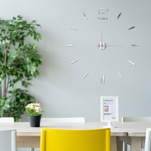 Horloge murale moderne sans cadre en acrylique 3D, autocollant mural DIY, chiffres romains, horloge numérique silencieuse pour la décoration du salon et de la chambre - Product Image 3
