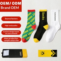 Chaussettes en coton personnalisées brodées, best-seller, design personnalisé, chaussettes décontractées, fabrication en usine