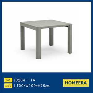 Homeera <b>Outdoor</b> <b>Table</b> Gray ABS <b>Plastic</b> Durable Minimalist Design For Patio Deck Garden Use - Product Image 1