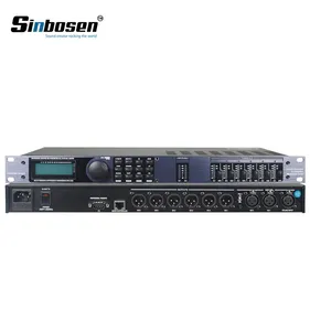 Sinbosen D-260 Kualitas Tinggi, Prosesor Crossover Digital Sistem Suara Audio Karaoke Profesional 2 Input 6 Output