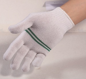 Gants de travail en coton à deux lignes 3 paires de protection durable des mains pour le jardinage Aménagement paysager Construction Utilisation de sécurité industrielle - Product Image 2