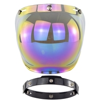 Nouvelles couleurs pour les visières de casque, boucliers à bulles pour casque de moto, casque ouvert, masque facial pour casque de moto