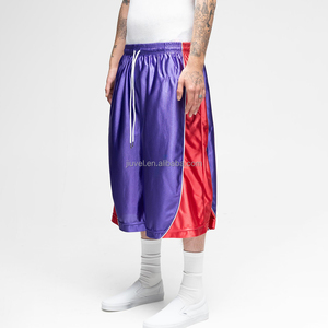 Custom <strong>Men's</strong> <strong>Long</strong> <strong>Shorts</strong> Patchwork Bball Gym Sports Jersey Football Streetwear Basketball <strong>Shorts</strong> Polyester Baggy Running <strong>Shorts</strong> - Product Image 5