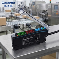 Capteur à fibre optique infrarouge Garantta, à réflexion diffuse et à faisceau traversant, durable, amplificateur de capteur à fibre optique EV11