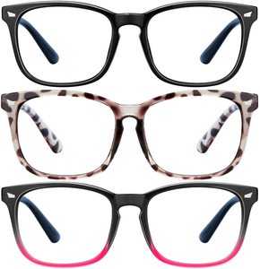 <span class=keywords><strong>Lunettes</strong></span> de lecture carrées, 3 pièces par lot, verres <span class=keywords><strong>Anti</strong></span>-<span class=keywords><strong>lumière</strong></span> <span class=keywords><strong>bleue</strong></span>, pour jouer sur ordinateur, avec monture - Product Image 1