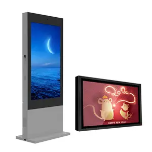 Outdoor Waterproof High Bright Double Side Screen Totem Floor Standing Lcd Advertising Display Digital Signage Dual Sides Kiosk