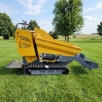Hydraulischer Selbstentladender Raupenkipper 500kg Selbstladender Schaufel-Entwurf Gummiketten-Mini-Muldenkipper
