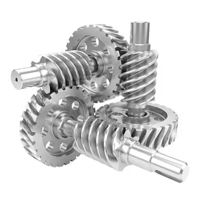 Personalizza l'ingranaggio cilindrico in metallo grigio Set da 300mm pignone in acciaio ingranaggi cilindrici a vite senza fine per cilindrico 2nd gear