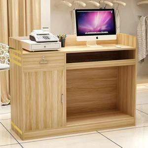 Mostrador de Recepción Simple y Moderno con Logotipo Personalizado, Pequeño Mostrador de Madera para Tienda de Ropa, Supermercado, Comercio - Product Image 4