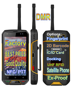 Điện Thoại Gồ Ghề 5.5 Inch Của Nhà Máy Giá Rẻ Nhất Với NFC DMR Máy Quét Mã Vạch 2D Vân Tay Tùy Chọn Thẻ IC ID Điện Thoại Vệ Tinh UHF RFID - Product Image 1