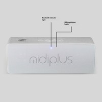 Midiplus Speaker Bluetooth portabel, Soundbox kecil Desktop nirkabel dengan lampu LED RGB dan mikrofon untuk penggunaan pesta rumah