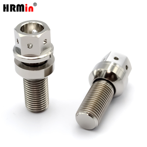 Pernos <span class=keywords><strong>de</strong></span> <span class=keywords><strong>rueda</strong></span> <span class=keywords><strong>de</strong></span> coche <span class=keywords><strong>de</strong></span> titanio Ti-6Al-4V Gr.5 con asiento cónico flotante hexagonal perforado <span class=keywords><strong>de</strong></span> 17 mm M14x1.5mm - Product Image 4