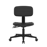 Chaise de laboratoire avec mousse PU antistatique pivotante, dossier bas industriel, tabouret de laboratoire, chaise de laboratoire