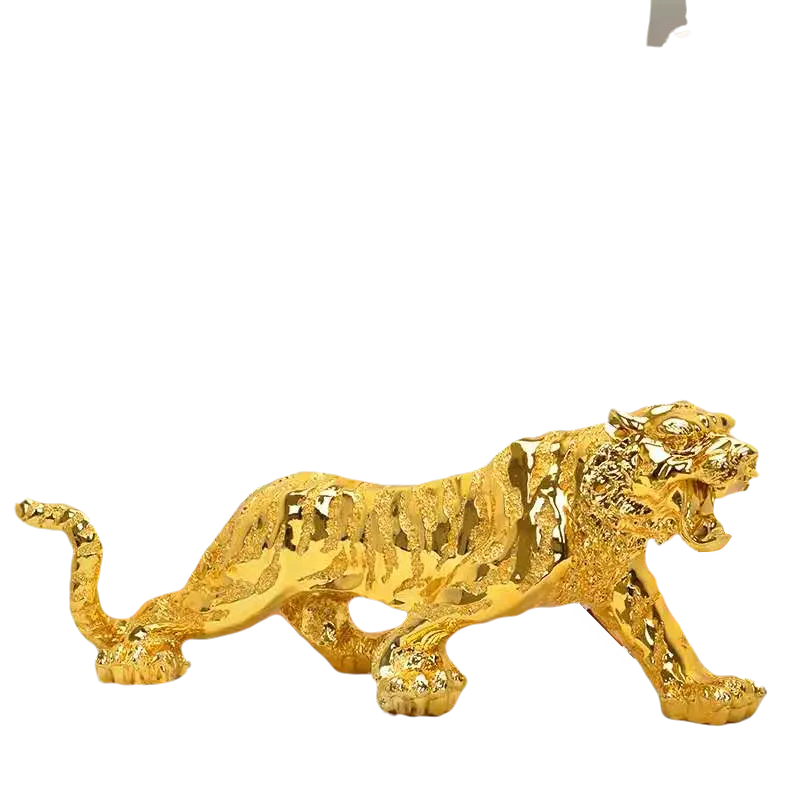 Empresa accesorios de decoración de arte de la resina tigre estatua abstracta estatuilla