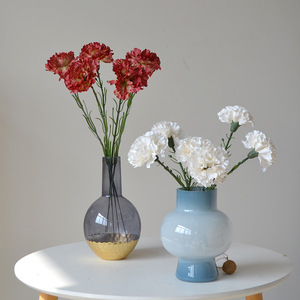 ดอกคาร์เนชั่นประดิษฐ์ดอกไม้ปลอมดอกคาร์เนชั่นสีชมพูสีขาวสำหรับตกแต่งบ้าน IJ019 - Product Image 3