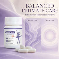 Capsules d'acide borique, formule pure, complément d'hygiène intime pour femmes, pour un soutien quotidien au bien-être, produit de soin doux pour femmes
