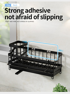 Supporto di scarico a parete porta spugna lavello da <span class=keywords><strong>cucina</strong></span> in metallo Dispenser di sapone <span class=keywords><strong>Organizer</strong></span> da <span class=keywords><strong>cucina</strong></span> - Product Image 5