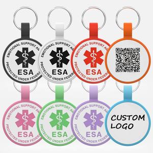 Étiquettes personnalisées brillantes avec logo sur mesure pour colliers de chien, vierges, en gros, pour animaux de compagnie, par sublimation - Product Image 2