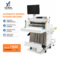 Machine d'emballage automatique haute vitesse pour sacs postaux en polyéthylène avec scellage et étiquetage pour l'emballage de colis de messagerie