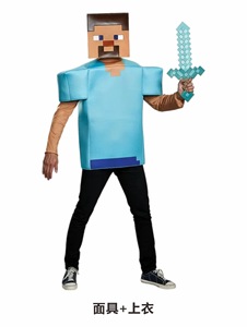 Costumes de cosplay d'Halloween pour la famille, personnages de jeu Pixel Block, costumes de jeu vidéo rétro pour adultes et enfants, tenues de fête - Product Image 2